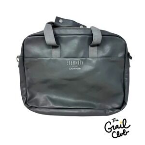 Calvin Klein Eternity For Men Faux Leather Messenger Bag Gray/Green